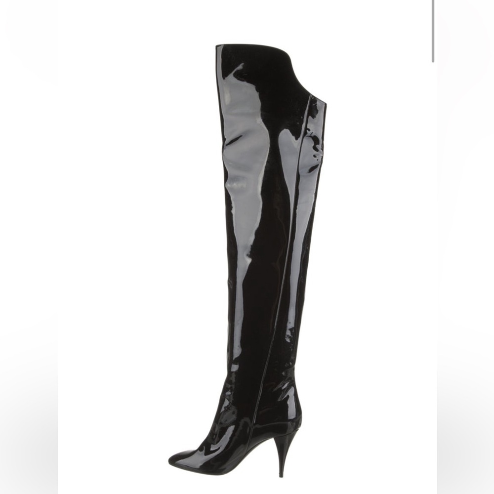 YSL Saint Laurent Kiki over the knee thigh high boots NEW - Picture 2 of 7